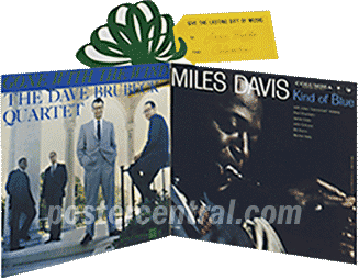 Dave Brubeck Quartet and Miles Davis promo display